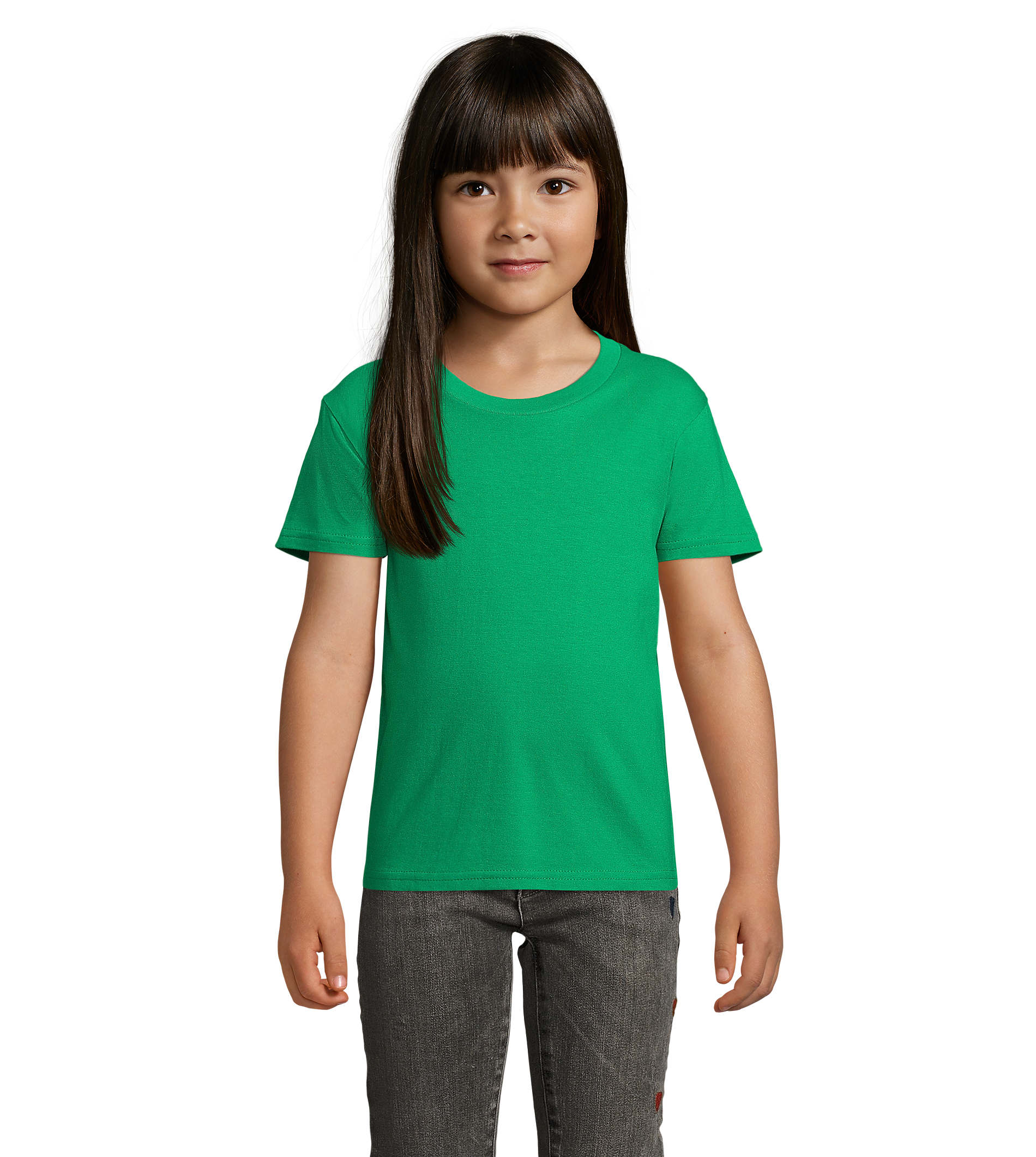 Tee-shirt enfant personnalisé coton bio 175g - PIONEER Vert Prairie